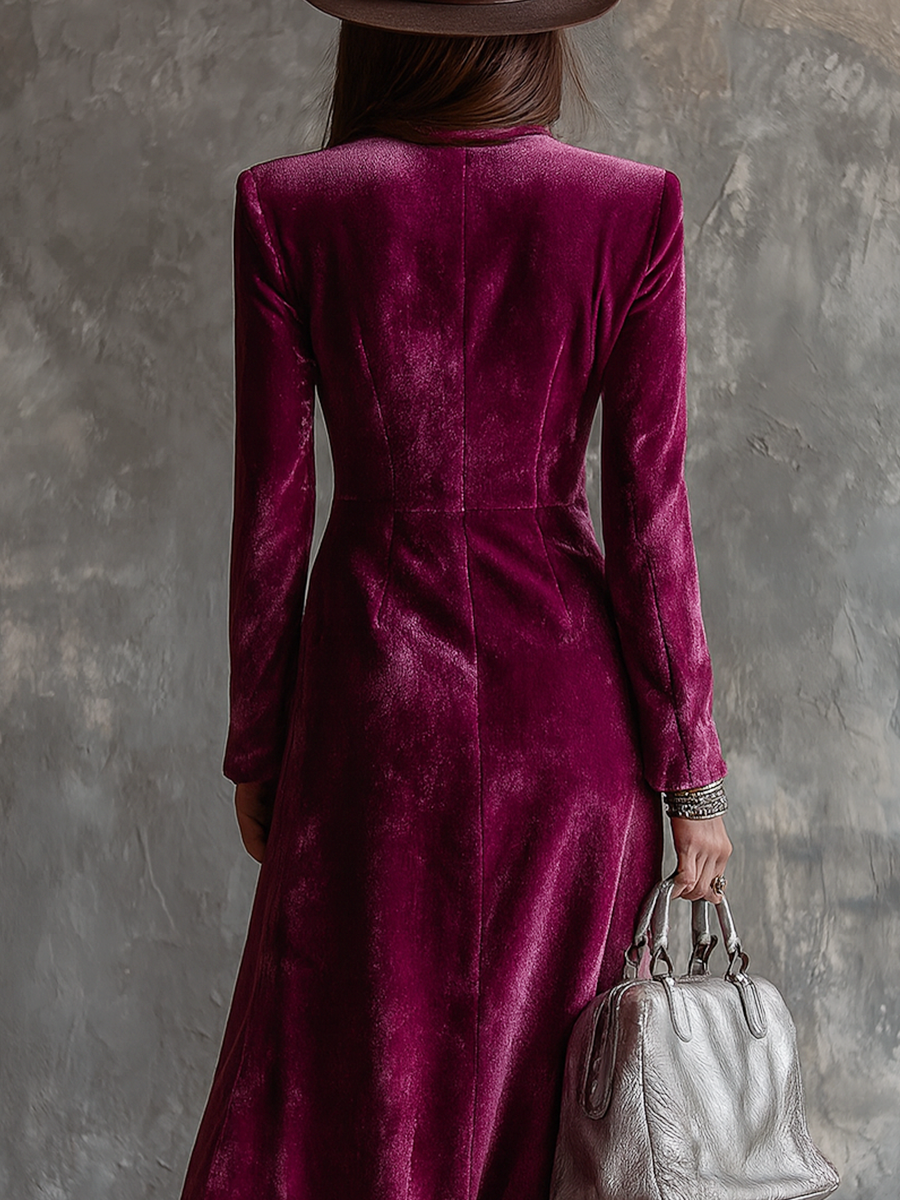 Virethia – Long Velvet Dress
