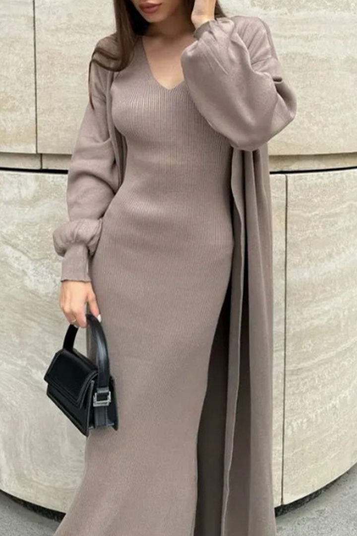 MILENA – CASUAL O-NECK LONG SLEEVE TWO-PIECE SET