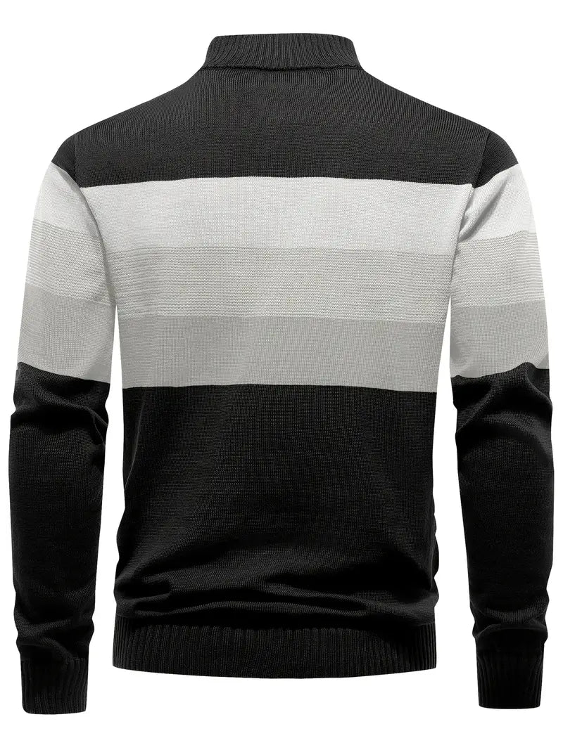 Brit & Boho™️ | The Luxe Colorblock Quarter Zip