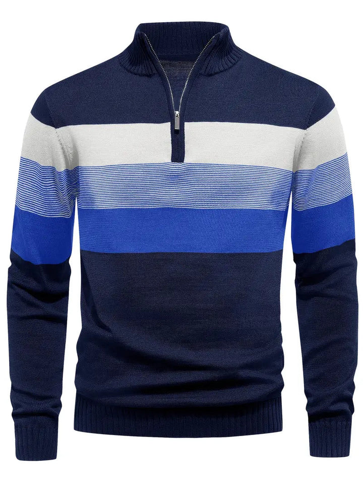 Brit & Boho™️ | The Luxe Colorblock Quarter Zip