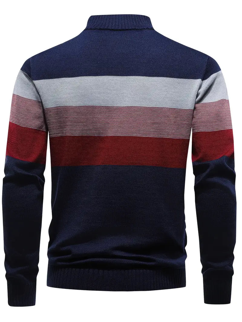 Brit & Boho™️ | The Luxe Colorblock Quarter Zip