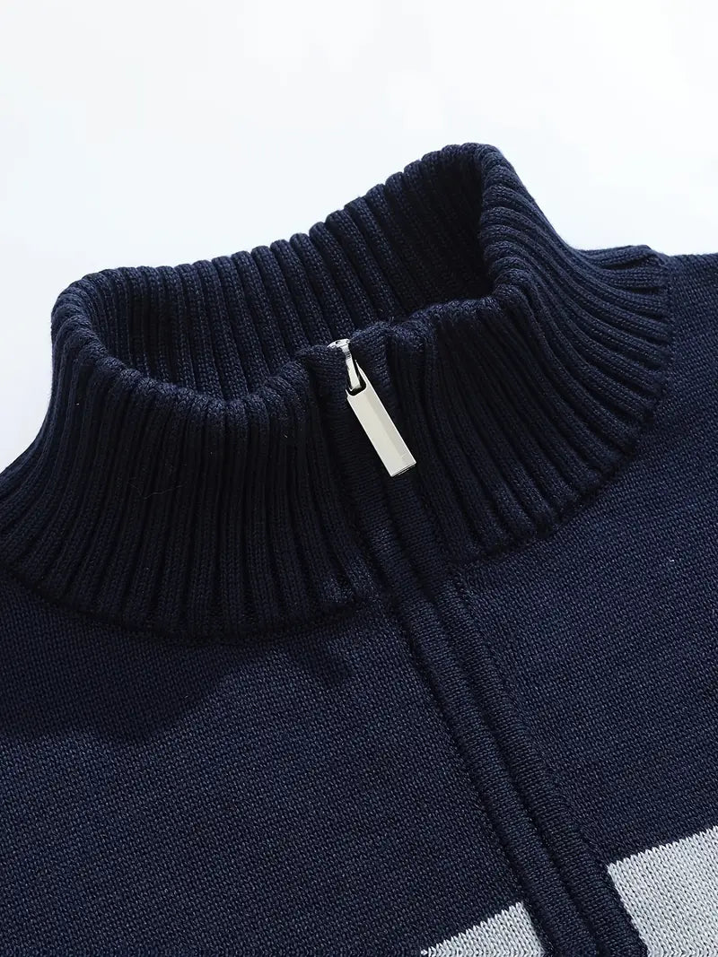 Brit & Boho™️ | The Luxe Colorblock Quarter Zip