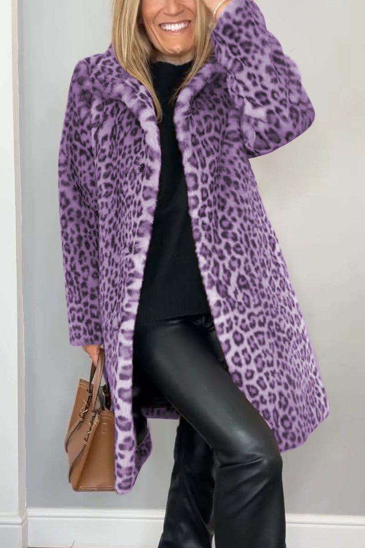 SABRINA – LUXE LEOPARD FAUX FUR COAT