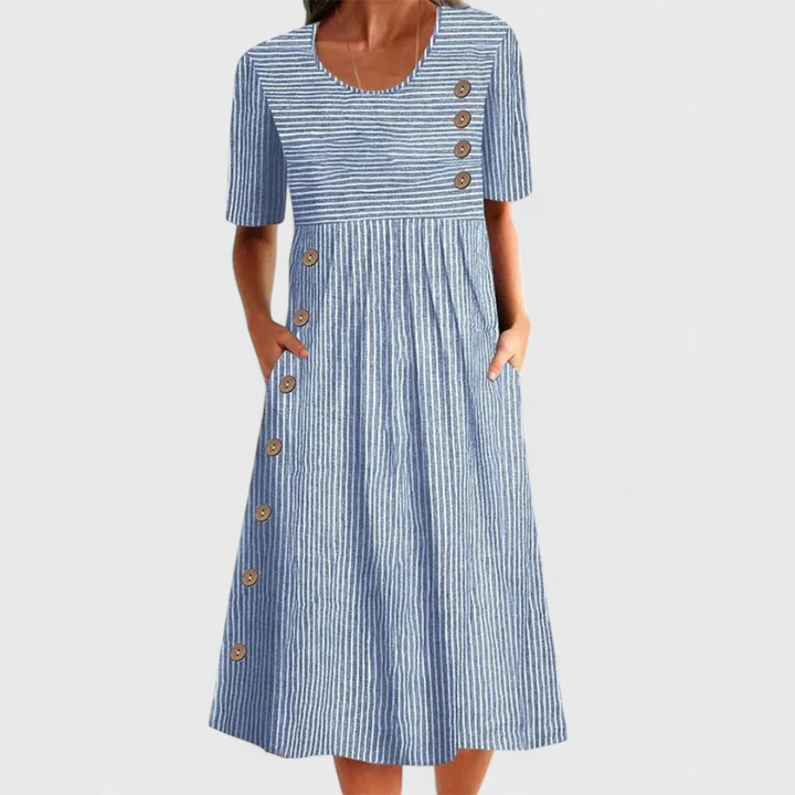 Wanda - Striped Midi Dress