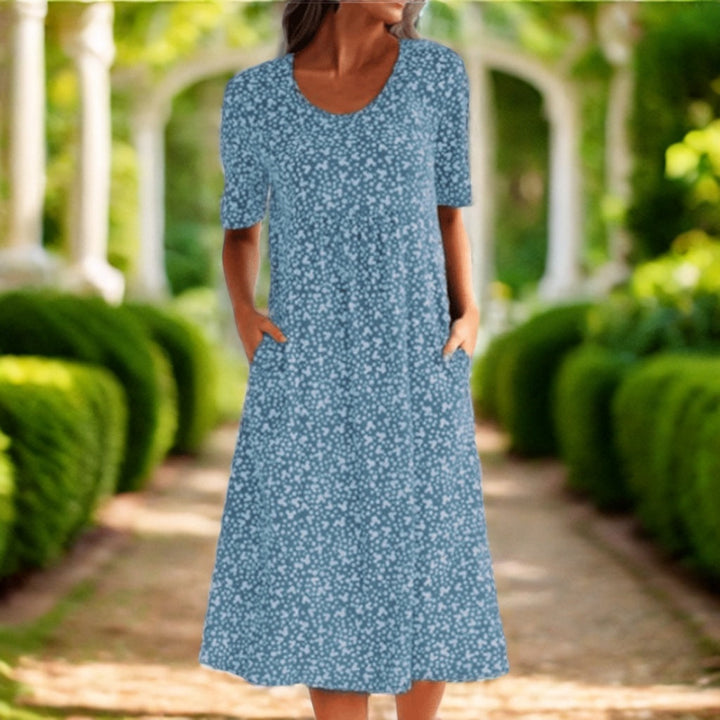 ODALYS – STYLISH FLORAL PRINT MIDI DRESS