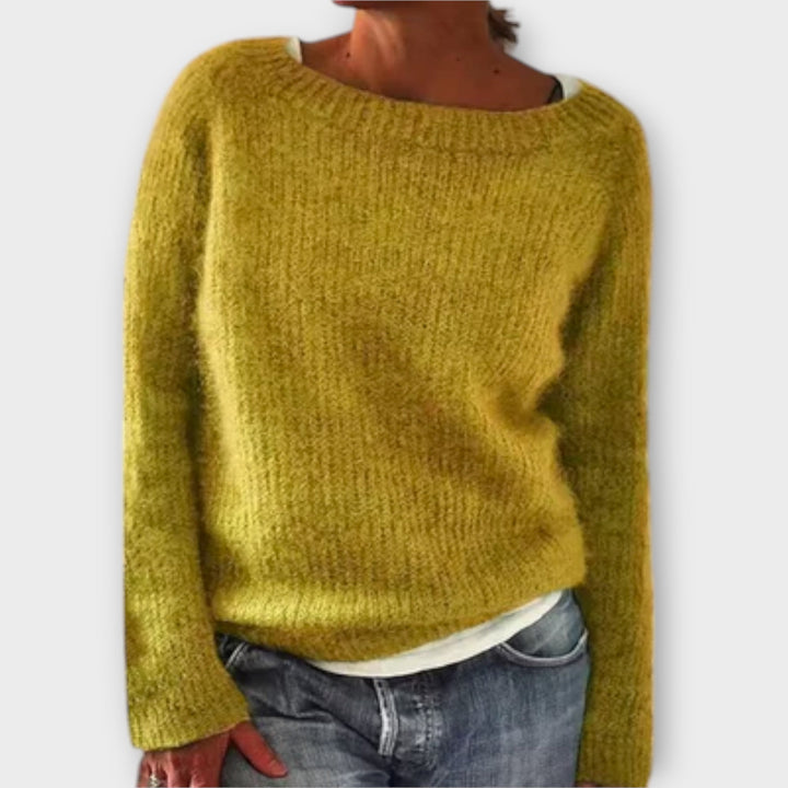 VENALARAE – SOLID COLOR KNIT SWEATER