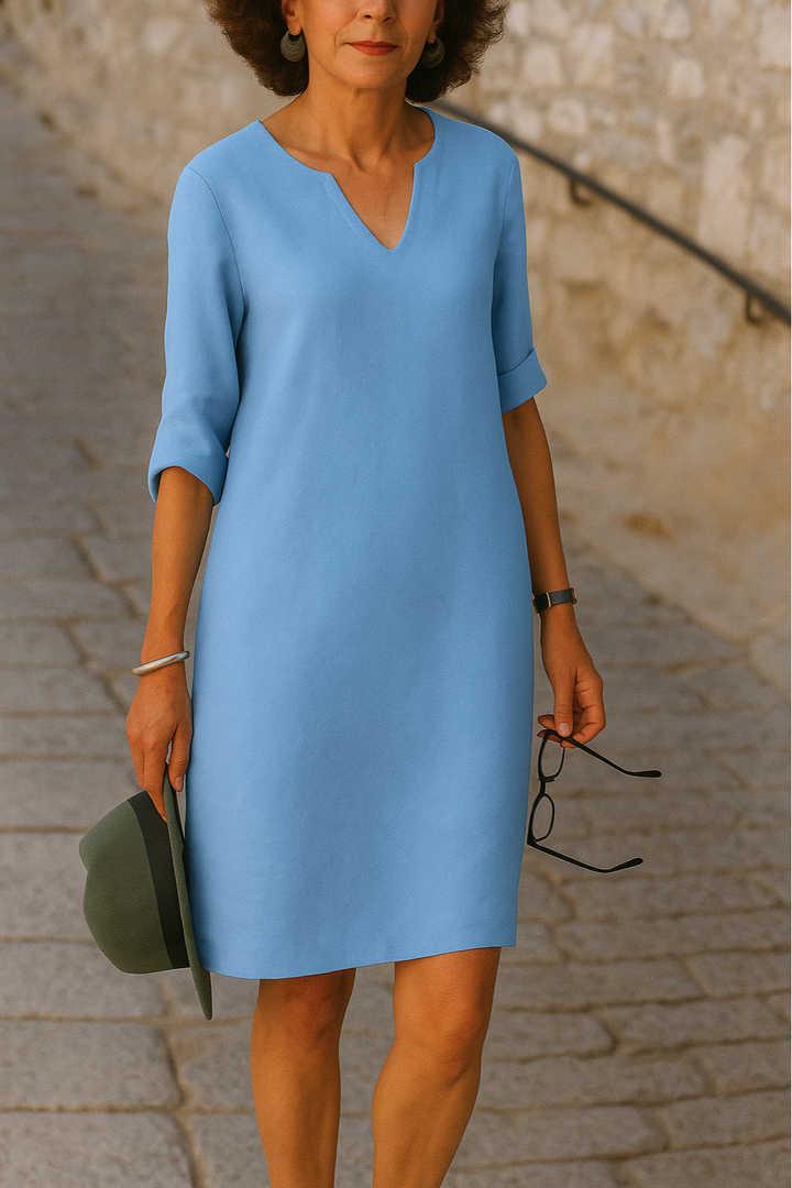 Elvy - Sleek V-Neck Dress