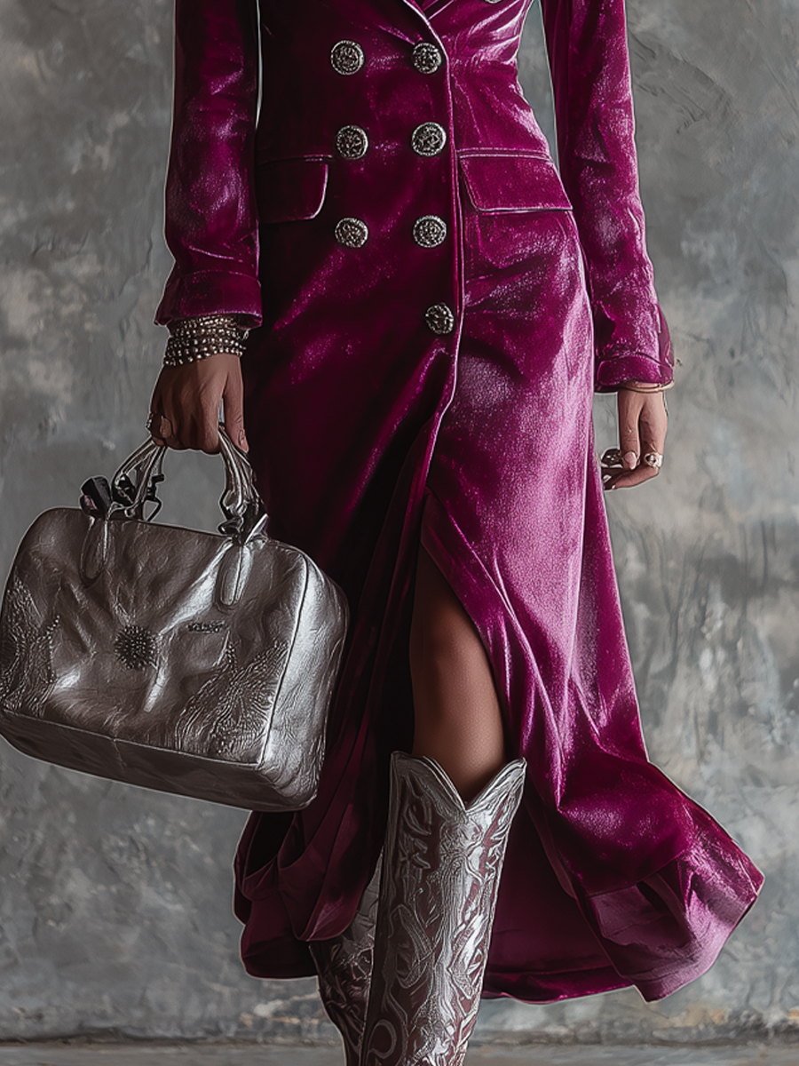 Virethia – Long Velvet Dress