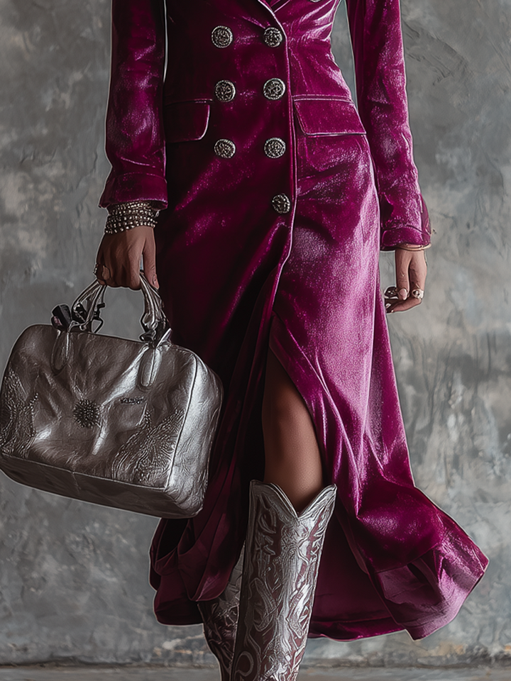 Virethia – Long Velvet Dress