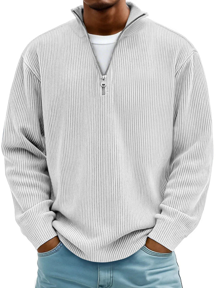 RANDAL – LONG SLEEVE HALF ZIP SWEATER