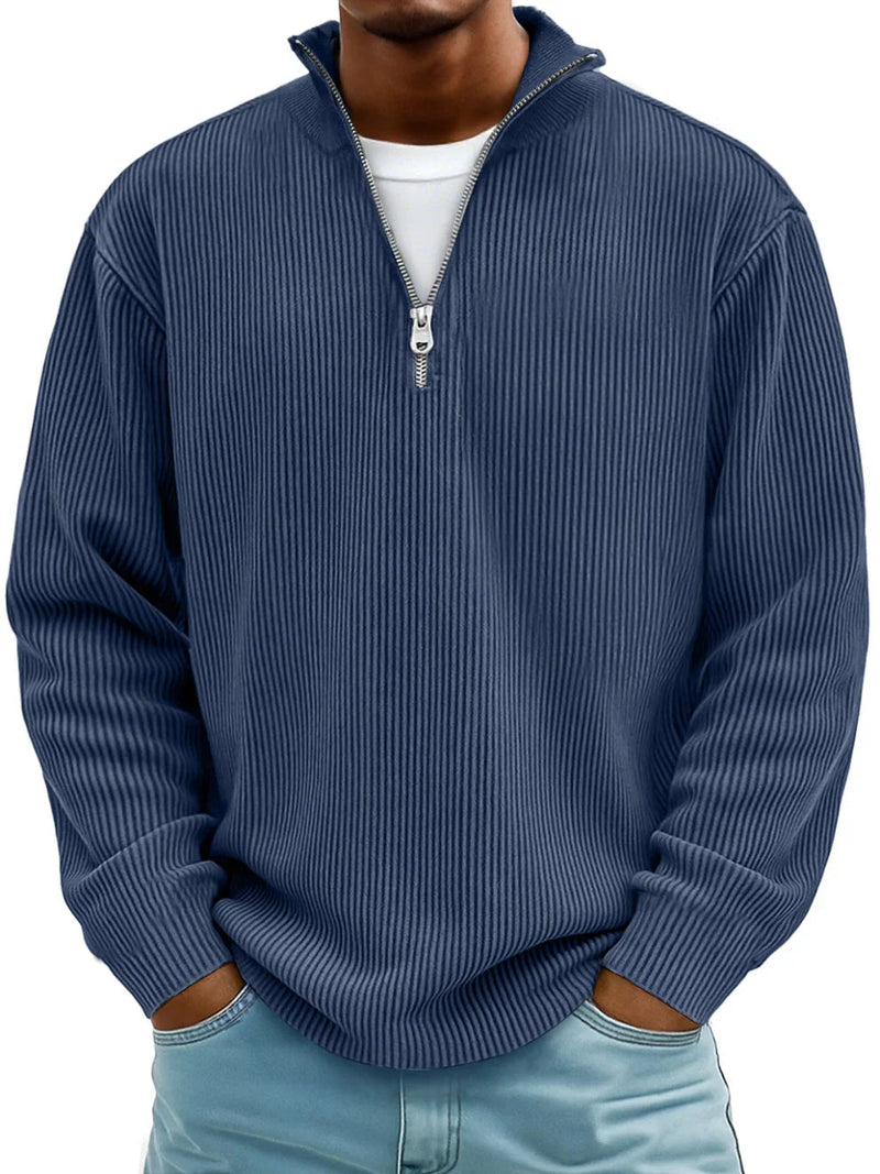 RANDAL – LONG SLEEVE HALF ZIP SWEATER