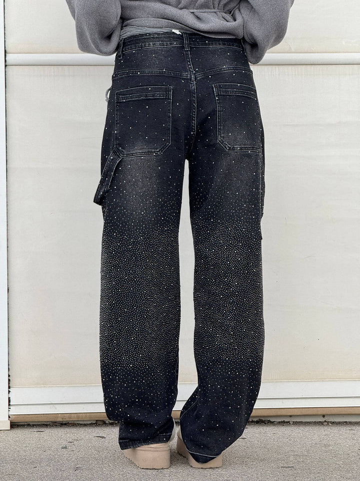 Victoria - High-Waist Glitter Jeans