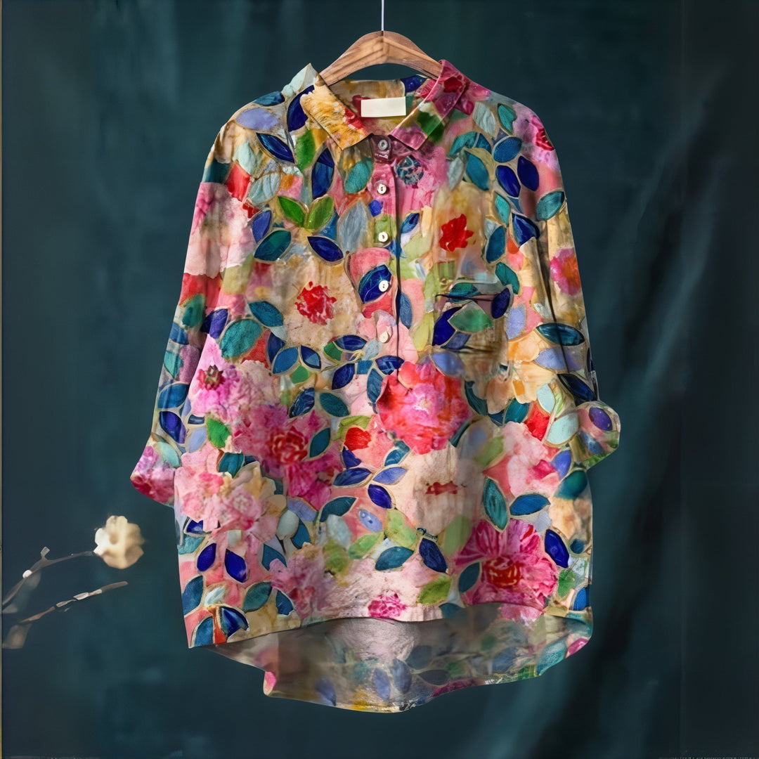 Fiona - Blouse with Romantic Floral Print