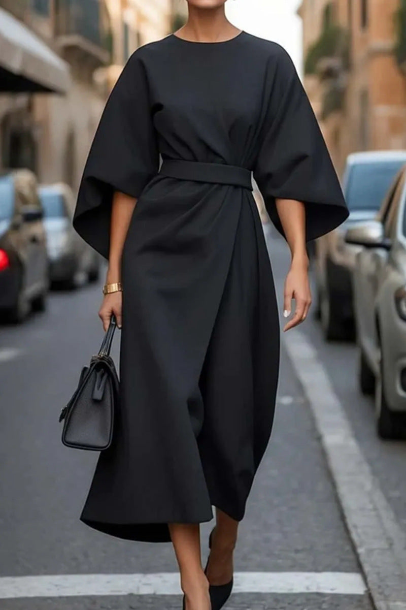 JULIETTE - STYLISH BELTED DRESS LOOK