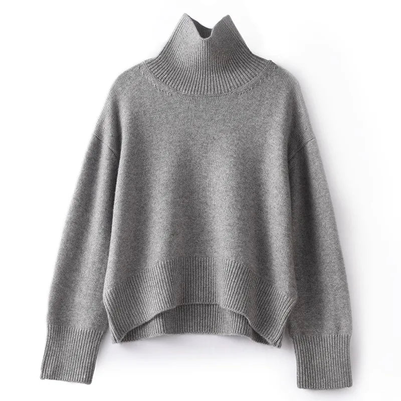Elena - Pure Cashmere Turtleneck Sweater