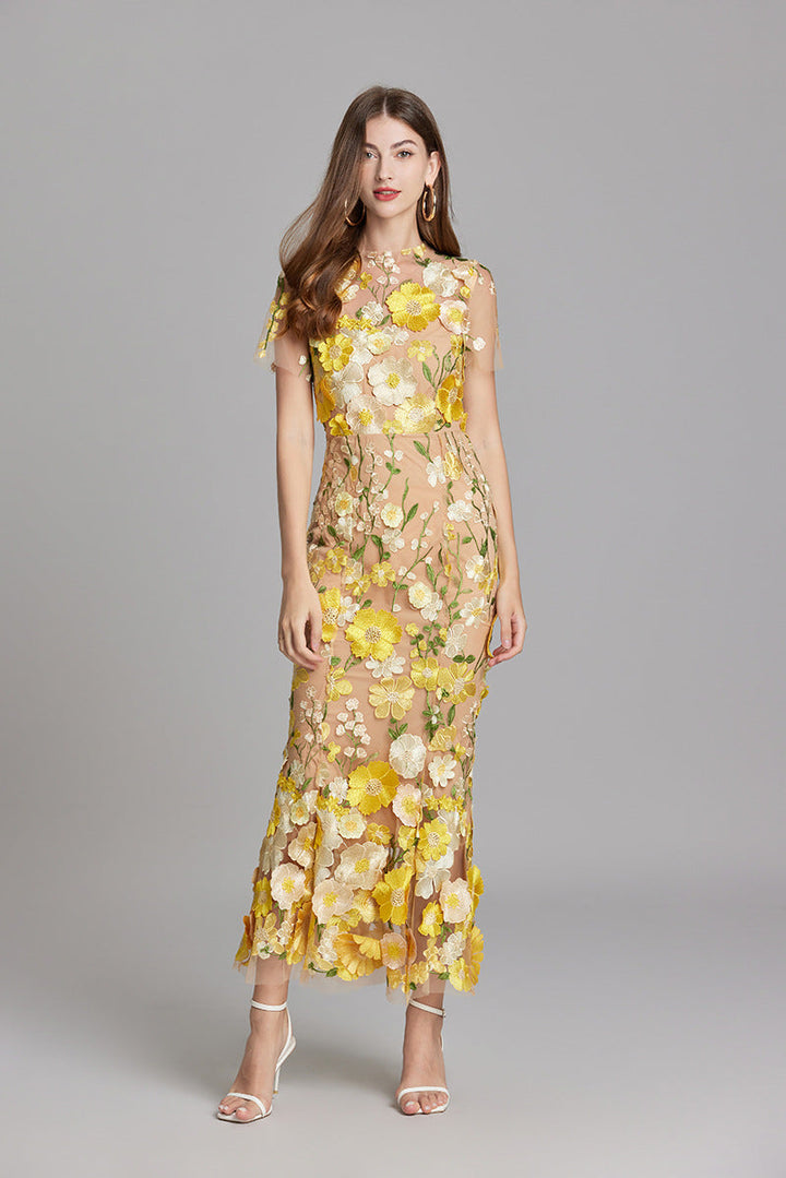 Solara - Floral Finesse Dress