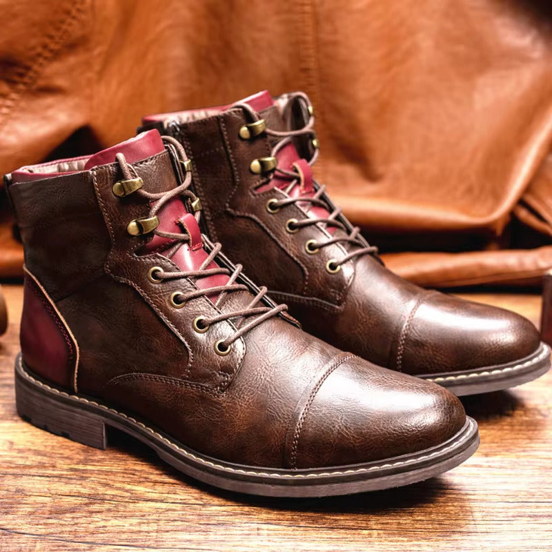 Sophisticated Comfort Leather Oxford Boots