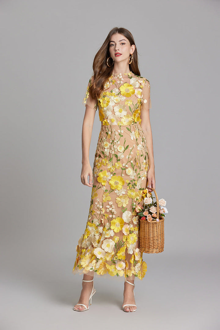 Solara - Floral Finesse Dress