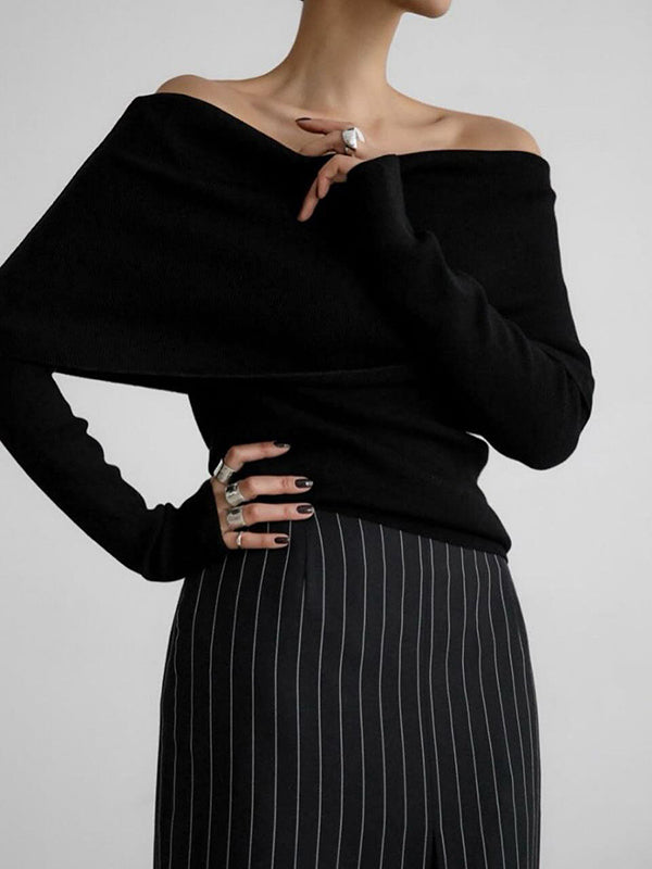 Erica - Off-Shoulder Elegance Sweater