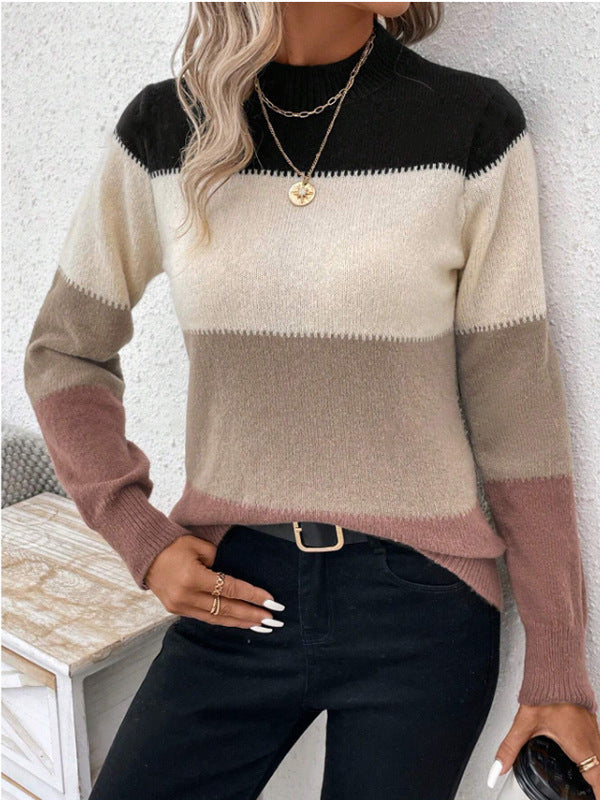 Zoey - Colorblock Knit Sweater
