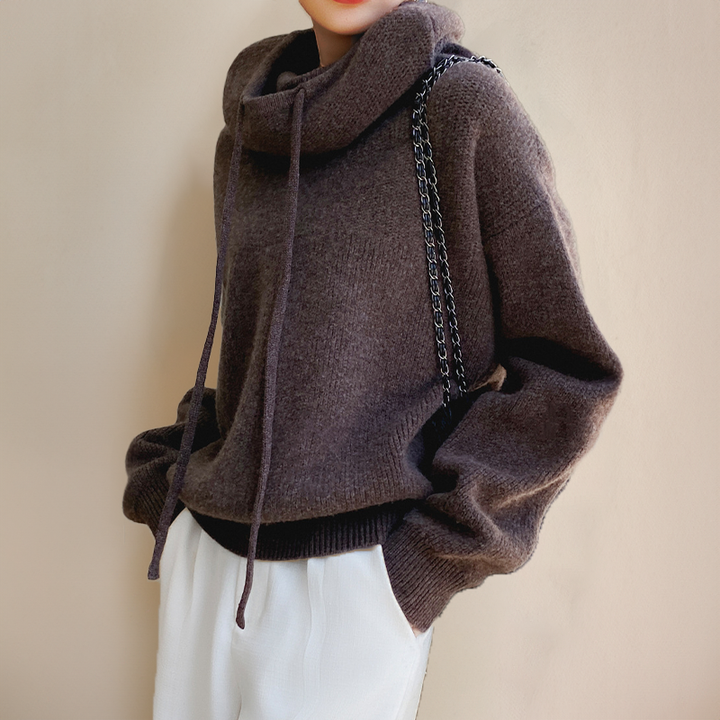 Eva - Drawstring Knit Sweater
