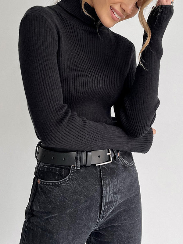 Celeste - Ribbed Turtleneck Sweater