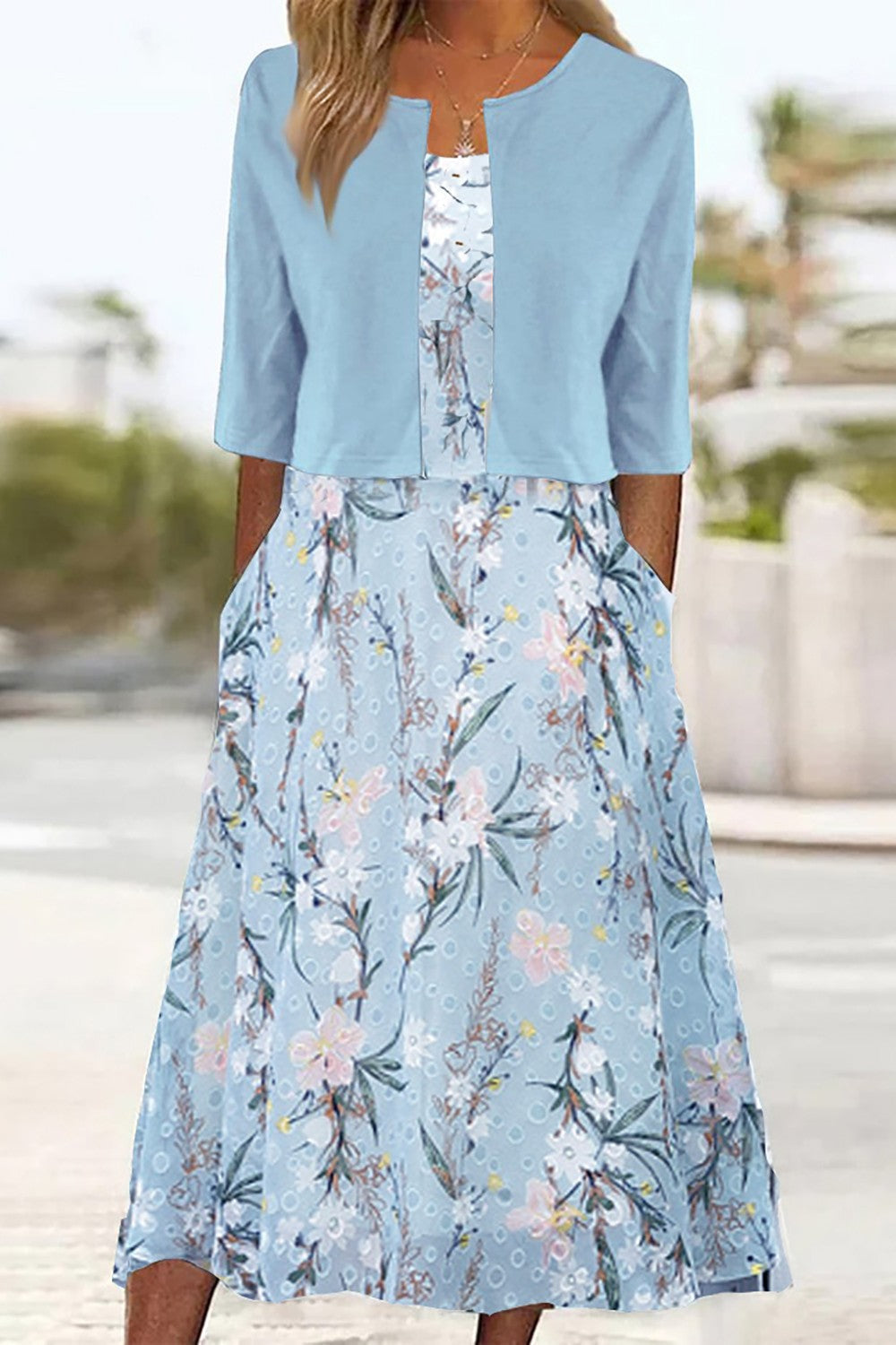 Ivy – Elegant Floral Midi Co-Ord Set